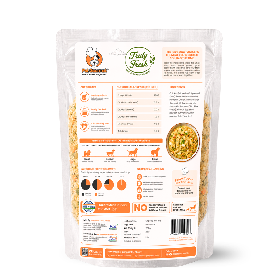 Chicken & Brown Rice - nutrition