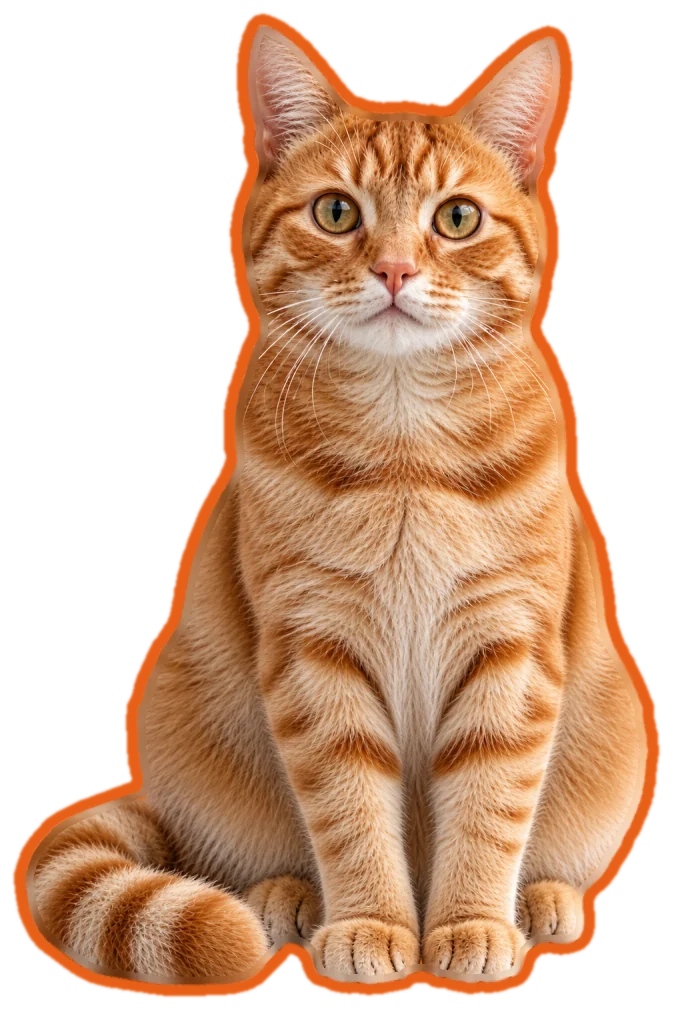 A ginger cat sitting